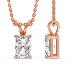 Load image into Gallery viewer, Radiant Fancy Lab Diamond Solitaire Colored Stone Pendant