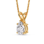 Load image into Gallery viewer, Color Lab Fancy Pear Shaped Diamond Solitaire Pendant