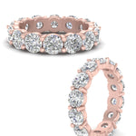 Load image into Gallery viewer, 0.50 To 5 Ctw Eternity Lab Diamond Round Ring For Women 14K Gold
