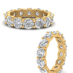 Load image into Gallery viewer, 0.50 To 5 Ctw Eternity Lab Diamond Round Ring For Women 14K Gold
