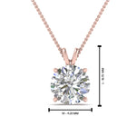 Load image into Gallery viewer, Round Cut Lab Diamond 4 Prong Solitaire Pendant For Women
