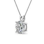 Load image into Gallery viewer, Round Cut Lab Diamond 4 Prong Solitaire Pendant For Women
