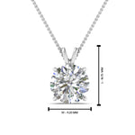 Load image into Gallery viewer, Round Cut Lab Diamond 4 Prong Solitaire Pendant For Women
