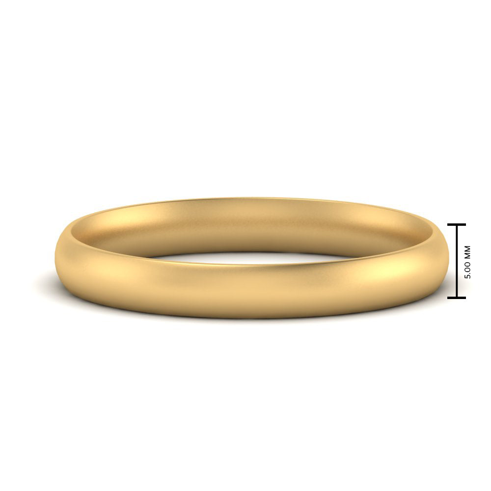 1 MM To 6 MM Comfort Fit Plain Wedding Band