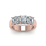 Load image into Gallery viewer, Five Stone Emerald Cut Lab Diamond Ring 14K Gold
