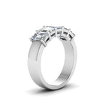 Load image into Gallery viewer, Five Stone Emerald Cut Lab Diamond Ring 14K Gold
