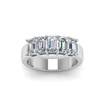 Load image into Gallery viewer, Five Stone Emerald Cut Lab Diamond Ring 14K Gold
