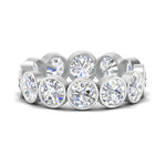 Load image into Gallery viewer, Bezel Lab Diamond Rount Cut Eternity Women Ring In 14k Gold
