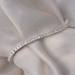 Load image into Gallery viewer, 5 To 10 Carat Princess Cut Tennis Lab Diamond Bracelet 14K Gold
