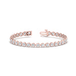 Load image into Gallery viewer, Round Lab Diamond Bezel Set Tennis Bracelet
