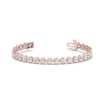 Load image into Gallery viewer, Round Lab Diamond Bezel Set Tennis Bracelet
