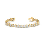 Load image into Gallery viewer, Round Lab Diamond Bezel Set Tennis Bracelet
