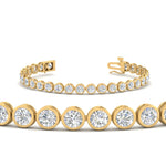 Load image into Gallery viewer, Round Lab Diamond Bezel Set Tennis Bracelet

