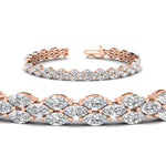 Load image into Gallery viewer, Beautiful Marquise Lab Diamond Tennis Bracelet
