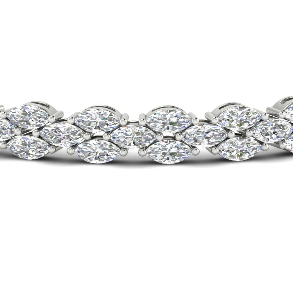 Beautiful Marquise Lab Diamond Tennis Bracelet