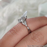 Load image into Gallery viewer, 2 Ct. Pear Shaped Lab Diamond Celtic Engagement Ring 14K Gold
