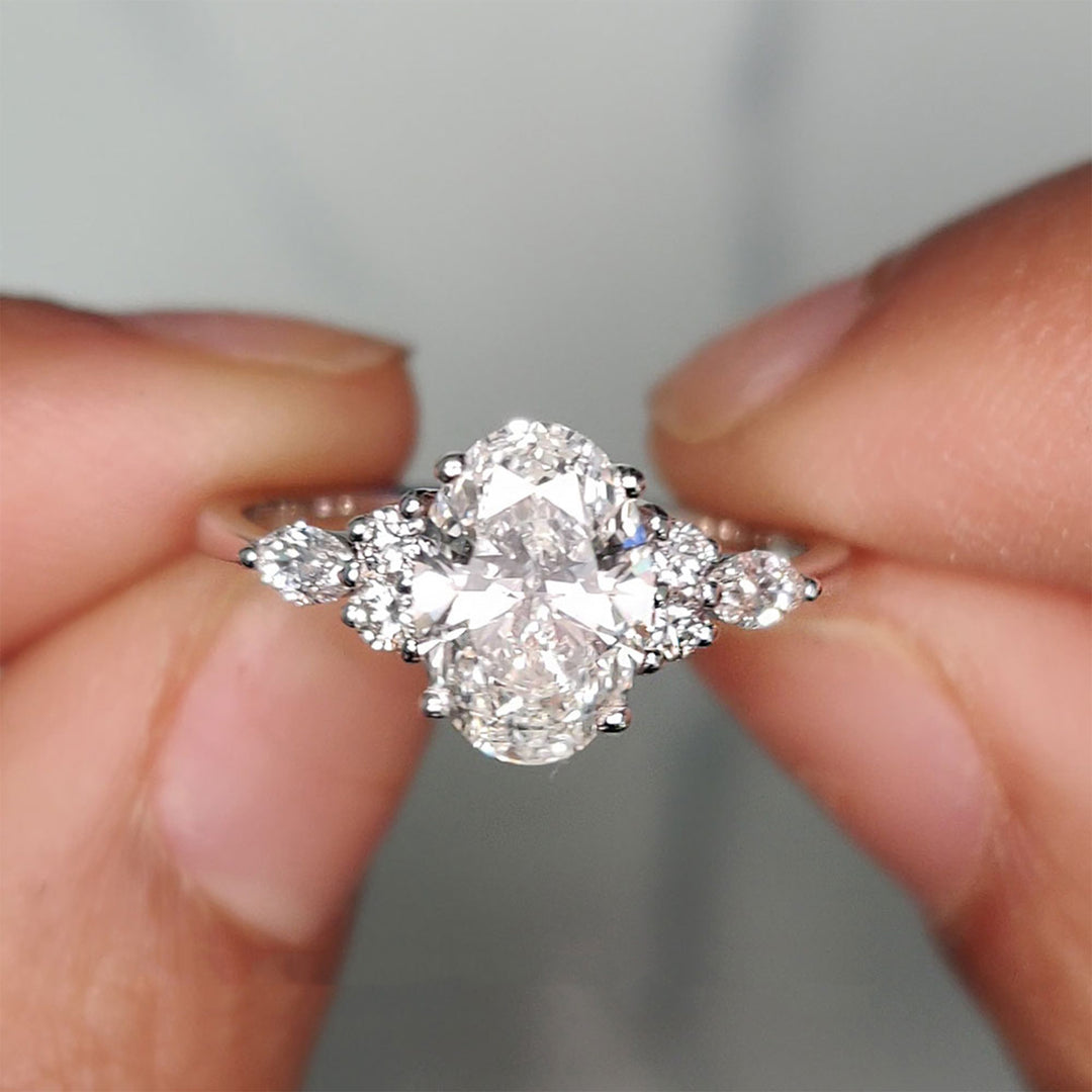 Lab diamond Petite Engagement Rings 14K Gold
