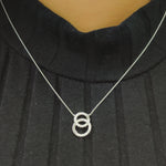 Load image into Gallery viewer, Double Circle Lab Diamond Pendant For Women 14K Gold

