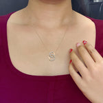 Load image into Gallery viewer, Double Circle Lab Diamond Pendant For Women 14K Gold
