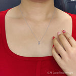 Load image into Gallery viewer, Round Cut Lab Diamond 4 Prong Solitaire Pendant For Women
