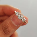 Load image into Gallery viewer, Lab Grown Round Cut Diamond 3 Stone Women Engagement Ring 14K Rose Gold
