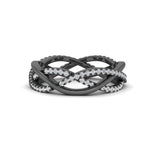 Load image into Gallery viewer, 0.48 Ct. Round Diamond Criss Cross Weave Wedding Band 14K Gold
