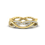 Load image into Gallery viewer, 0.48 Ct. Round Diamond Criss Cross Weave Wedding Band 14K Gold
