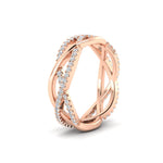 Load image into Gallery viewer, 0.48 Ct. Round Diamond Criss Cross Weave Wedding Band 14K Gold
