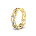 Load image into Gallery viewer, 0.48 Ct. Round Diamond Criss Cross Weave Wedding Band 14K Gold
