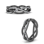Load image into Gallery viewer, 0.48 Ct. Round Diamond Criss Cross Weave Wedding Band 14K Gold
