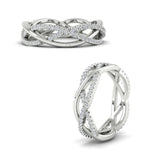 Load image into Gallery viewer, 0.48 Ct. Round Diamond Criss Cross Weave Wedding Band 14K Gold
