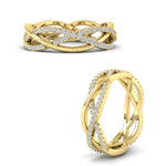Load image into Gallery viewer, 0.48 Ct. Round Diamond Criss Cross Weave Wedding Band 14K Gold
