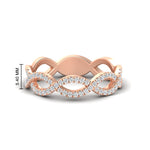 Load image into Gallery viewer, 0.26 Ct. Infinity Round Diamond Twist Wedding Band 14K Gold
