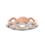 Load image into Gallery viewer, 0.26 Ct. Infinity Round Diamond Twist Wedding Band 14K Gold
