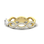 Load image into Gallery viewer, 0.26 Ct. Infinity Round Diamond Twist Wedding Band 14K Gold
