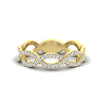 Load image into Gallery viewer, 0.26 Ct. Infinity Round Diamond Twist Wedding Band 14K Gold
