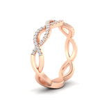 Load image into Gallery viewer, 0.26 Ct. Infinity Round Diamond Twist Wedding Band 14K Gold
