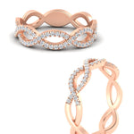 Load image into Gallery viewer, 0.26 Ct. Infinity Round Diamond Twist Wedding Band 14K Gold
