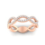 Load image into Gallery viewer, 0.26 Ct. Infinity Round Diamond Twist Wedding Band 14K Gold
