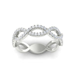 Load image into Gallery viewer, 0.26 Ct. Infinity Round Diamond Twist Wedding Band 14K Gold
