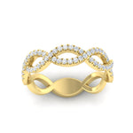 Load image into Gallery viewer, 0.26 Ct. Infinity Round Diamond Twist Wedding Band 14K Gold

