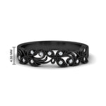 Load image into Gallery viewer, 0.08 Ct. Floral Diamond Wedding Anniversary Band 14K Gold
