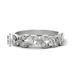 Load image into Gallery viewer, 0.08 Ct. Floral Diamond Wedding Anniversary Band 14K Gold
