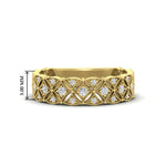 Load image into Gallery viewer, Milgrain Woven 0.16 Ct. Round Diamond Wedding Band 14K Gold
