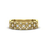 Load image into Gallery viewer, Milgrain Woven 0.16 Ct. Round Diamond Wedding Band 14K Gold
