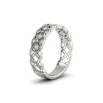Load image into Gallery viewer, Milgrain Woven 0.16 Ct. Round Diamond Wedding Band 14K Gold
