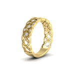 Load image into Gallery viewer, Milgrain Woven 0.16 Ct. Round Diamond Wedding Band 14K Gold
