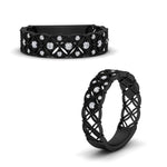 Load image into Gallery viewer, Milgrain Woven 0.16 Ct. Round Diamond Wedding Band 14K Gold
