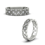 Load image into Gallery viewer, Milgrain Woven 0.16 Ct. Round Diamond Wedding Band 14K Gold
