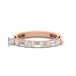 Load image into Gallery viewer, 0.85 Ct. Princess and Baguette Bar Set Wedding Band 14K Gold
